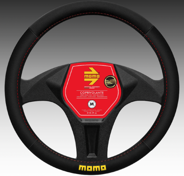 MOMO Lenkradhülle SWC EASY MICROF. BLK-RED Größe: M